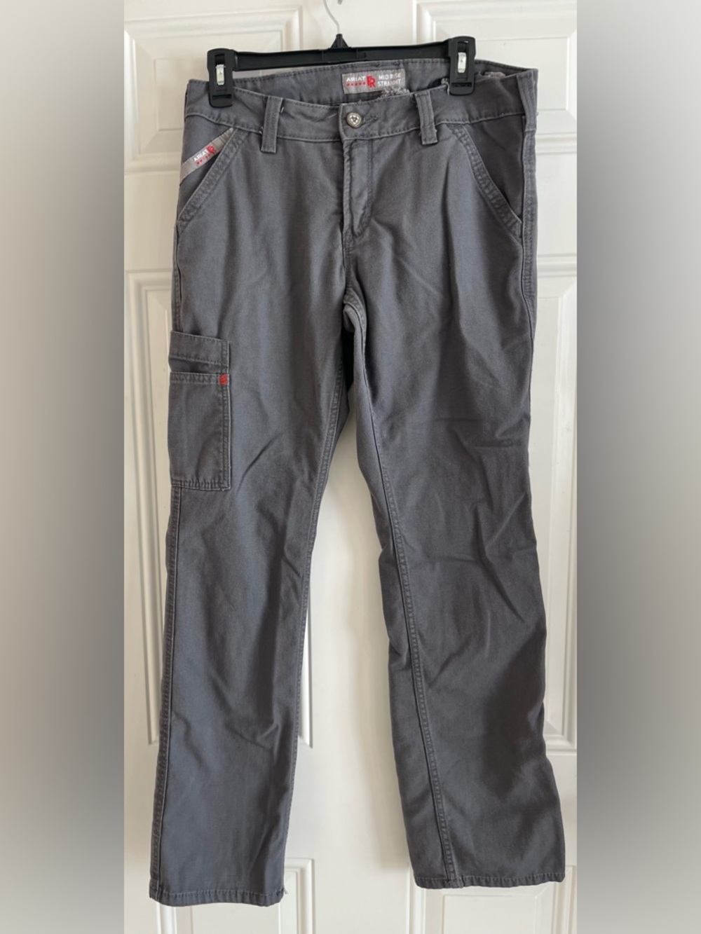 Ariat FR Pants Women’s Size Tag-28R / 31x31 Gray Mid Rise Straight Work Stretch